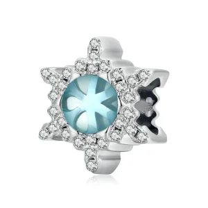 (image for) Pandora Style Moonstone Snowflake Charm - BSC512