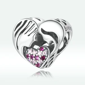 (image for) Pandora Style Mother and Daughter Love Silhouette Charm - BSC575