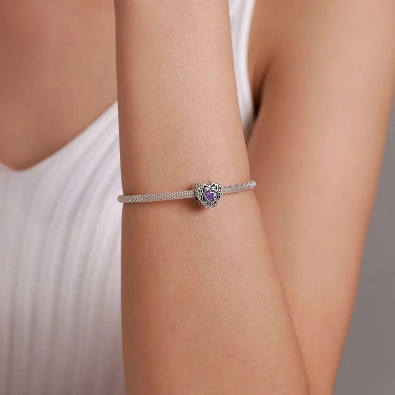(image for) Pandora Style Mysterious Heart Charm - SCC1929 - View 5