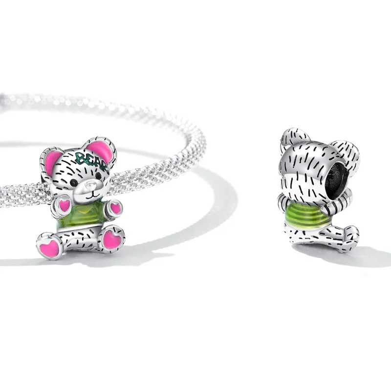 (image for) Pandora Style Neon Bear Doll Charm - SCC2231 - View 4
