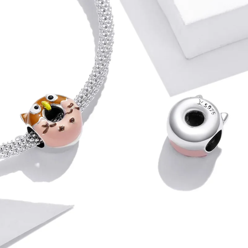 (image for) Pandora Style Owl Donuts Charm - SCC1882 - View 4