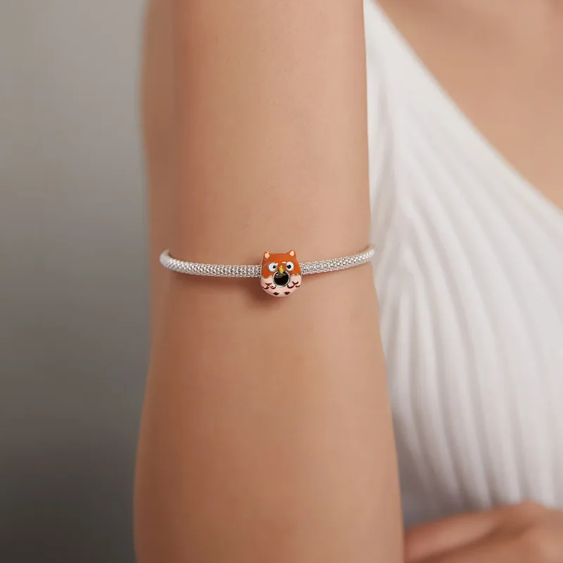 (image for) Pandora Style Owl Donuts Charm - SCC1882 - View 5