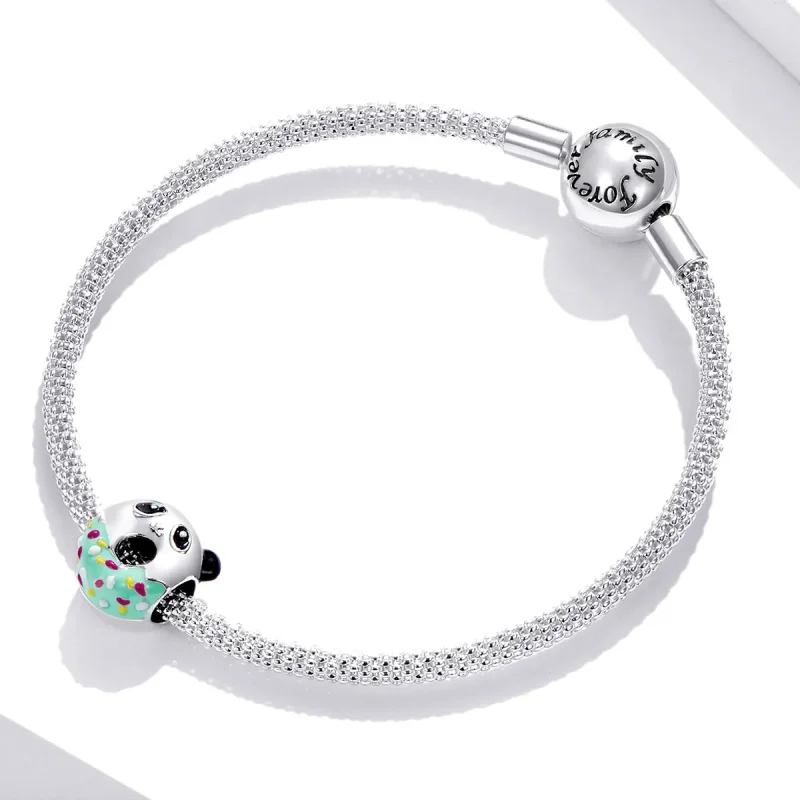 (image for) Pandora Style Panda Donuts Charm - SCC1875 - View 3