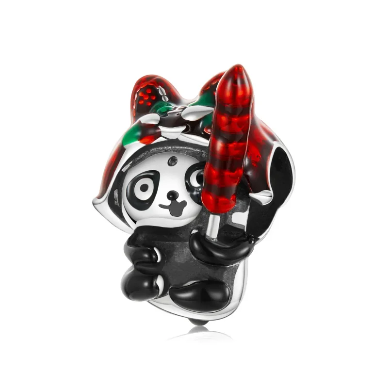 (image for) Pandora Style Panda with Tiger Hat Charm - SCC2105