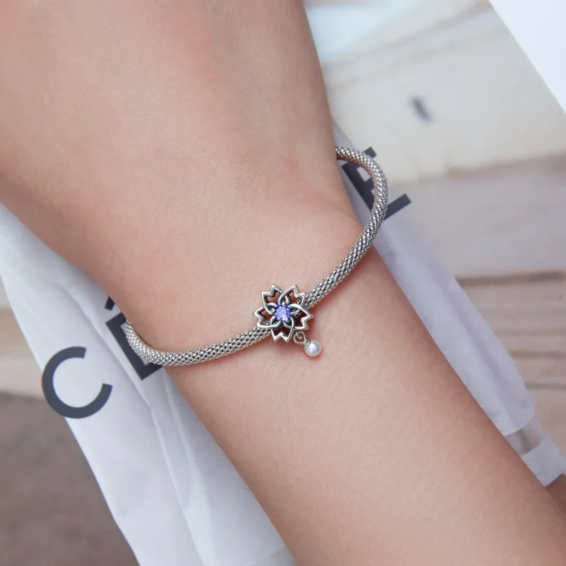 (image for) Pandora Style Pearl Streamer Charm - BSC637 - View 4