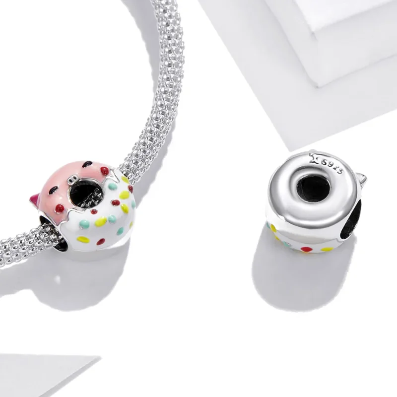 (image for) Pandora Style Piggy Donuts Charm - SCC1879 - View 4