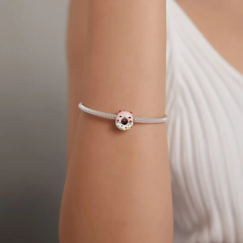 (image for) Pandora Style Piggy Donuts Charm - SCC1879 - View 5