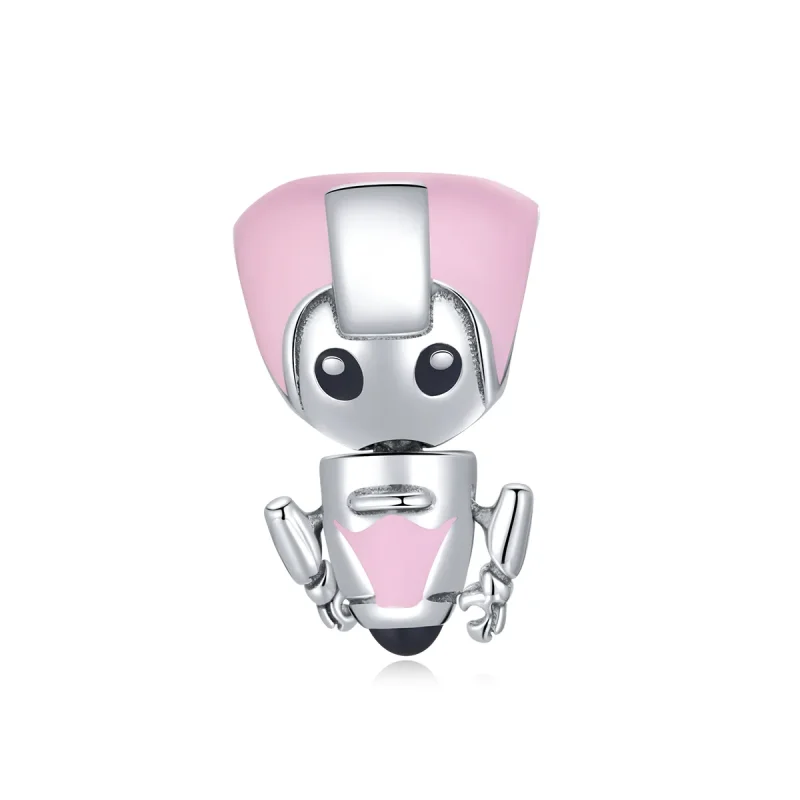 (image for) Pandora Style Pink Baby Robot Charm - SCC1774