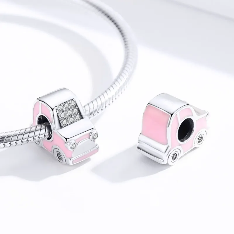 (image for) Pandora Style Pink Car Charm - SCC1380 - View 2