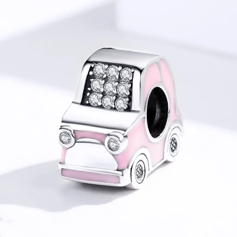 (image for) Pandora Style Pink Car Charm - SCC1380 - View 3