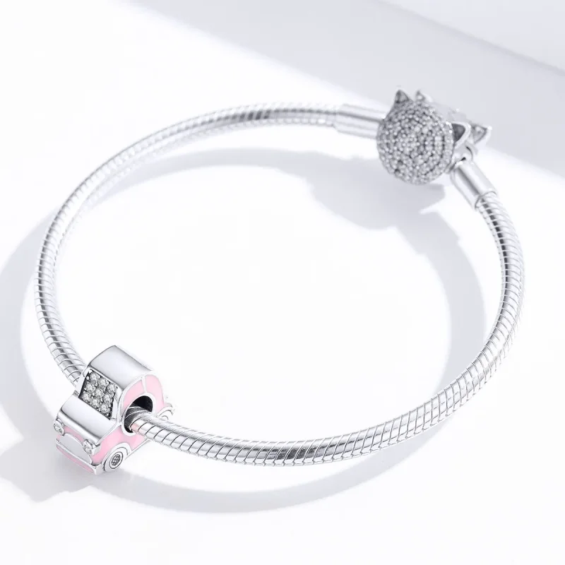 (image for) Pandora Style Pink Car Charm - SCC1380 - View 4