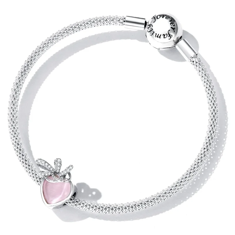 (image for) Pandora Style Pink Heart Charm - SCC2261 - View 6