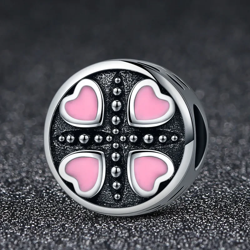 (image for) Pandora Style Pink Love Charm - SCC157 - View 2