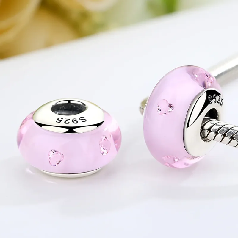 (image for) Pandora Style Pink Murano Glass Charm - SCZ003 - View 3