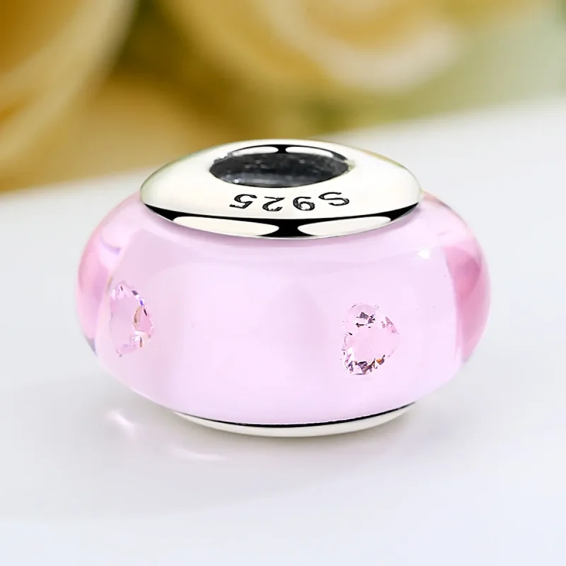 (image for) Pandora Style Pink Murano Glass Charm - SCZ003 - View 5