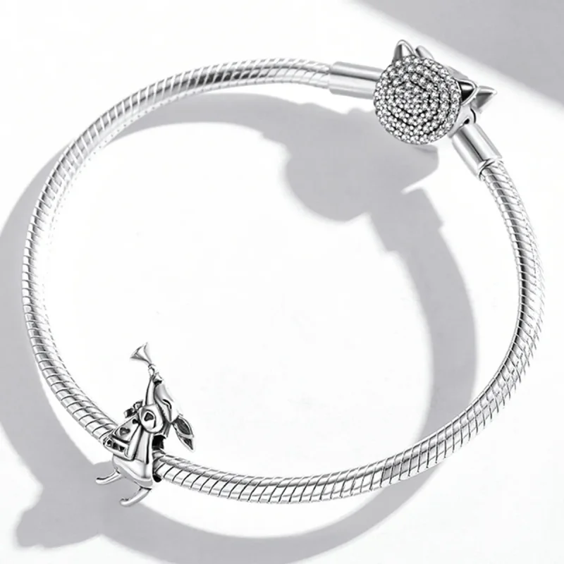 (image for) Pandora Style Playful Rabbit Charm - SCC2045 - View 3