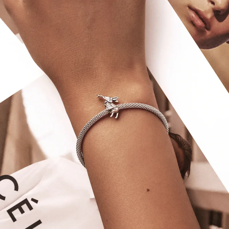 (image for) Pandora Style Playful Rabbit Charm - SCC2045 - View 5