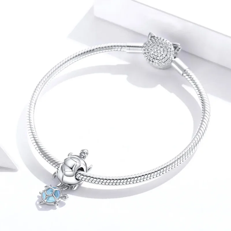 (image for) Pandora Style Playful Turtle Charm - BSC332 - View 3