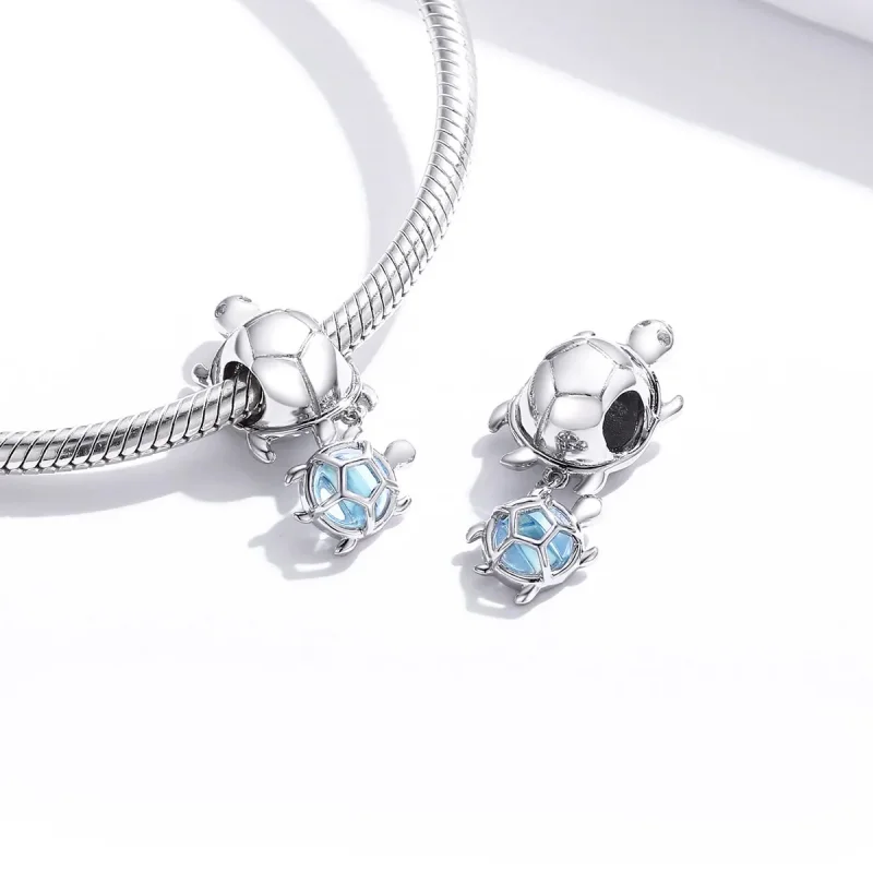(image for) Pandora Style Playful Turtle Charm - BSC332 - View 4