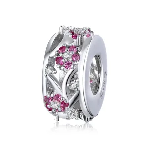 (image for) Pandora Style Plum Blossom Beads Charm - BSC255