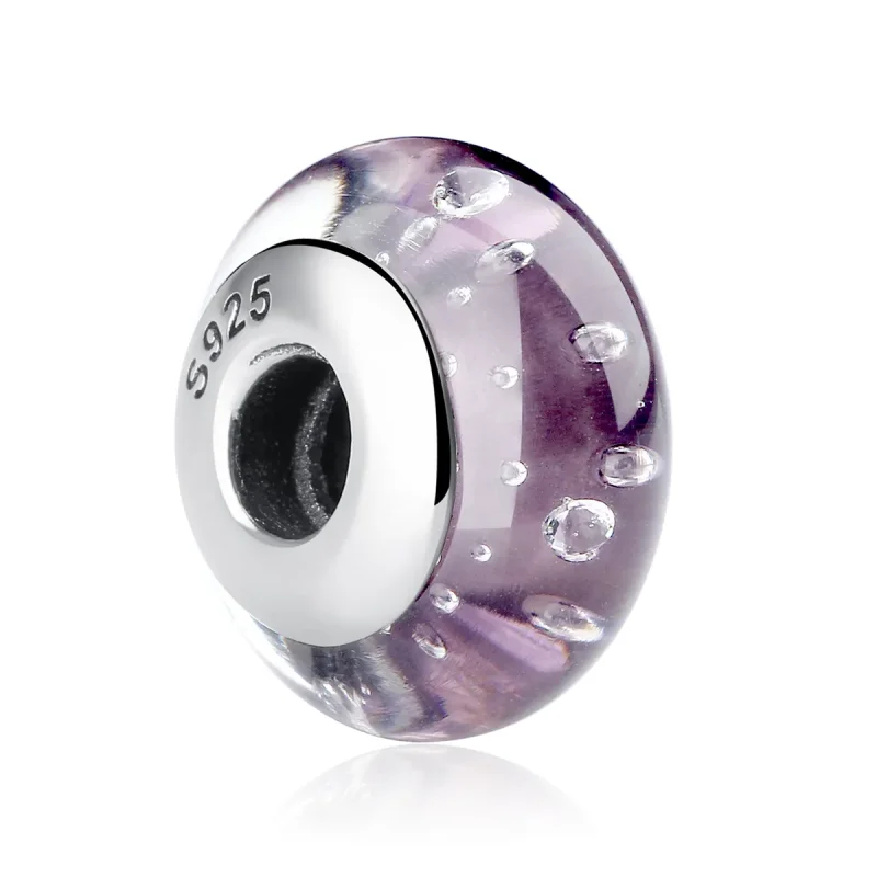 (image for) Pandora Style Purple Murano Glass Charm - SCZ001 - View 2