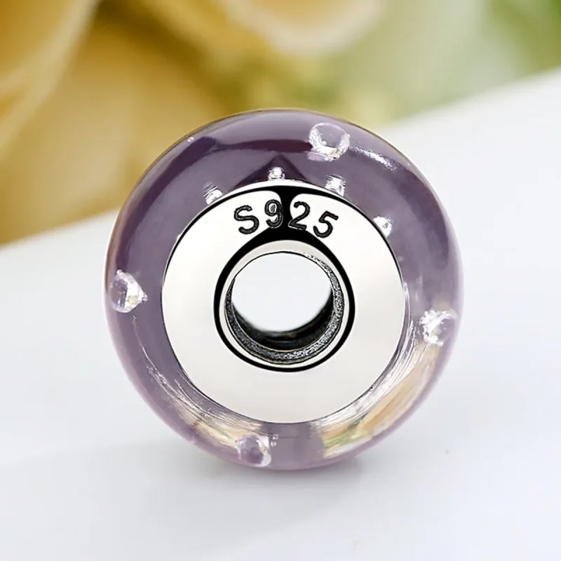 (image for) Pandora Style Purple Murano Glass Charm - SCZ001 - View 5