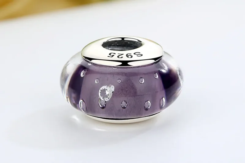 (image for) Pandora Style Purple Murano Glass Charm - SCZ001 - View 8