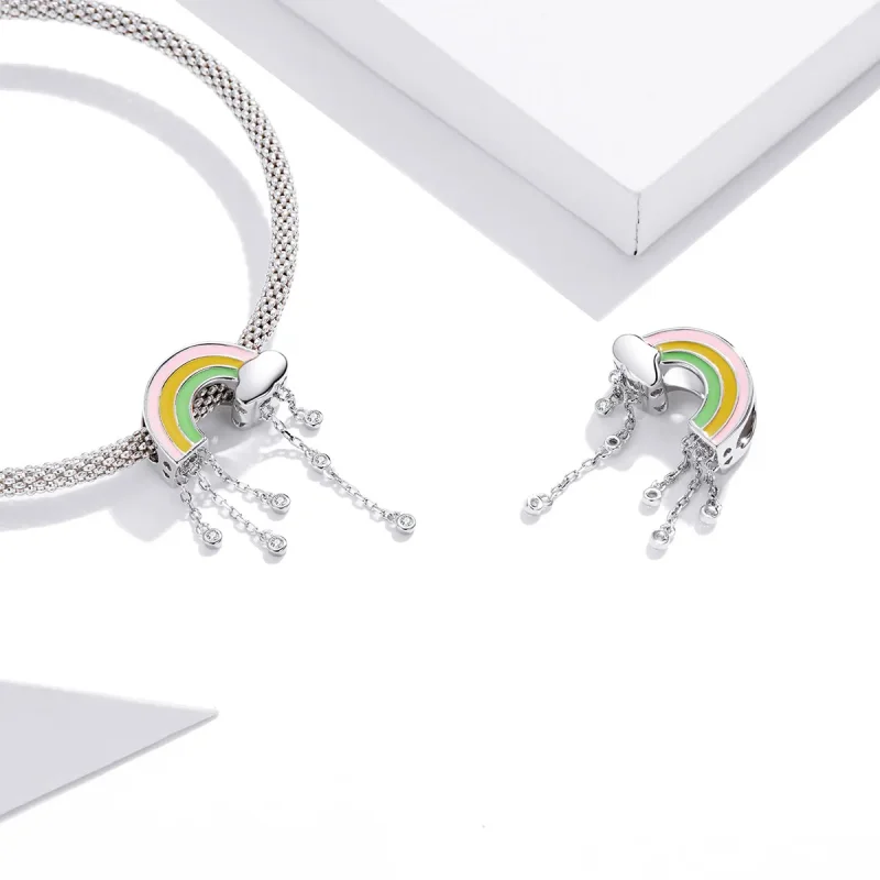 (image for) Pandora Style Rainbow Smile Charm - BSC418 - View 4