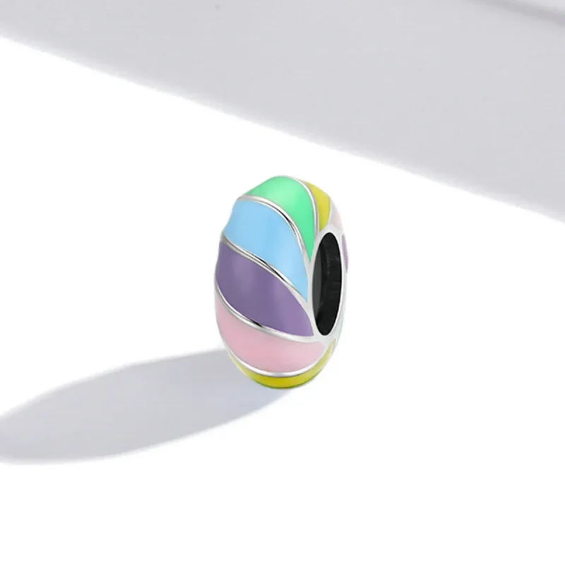 (image for) Pandora Style Rainbow Spacer Charm - SCC1980 - View 2