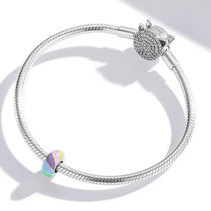 (image for) Pandora Style Rainbow Spacer Charm - SCC1980 - View 3