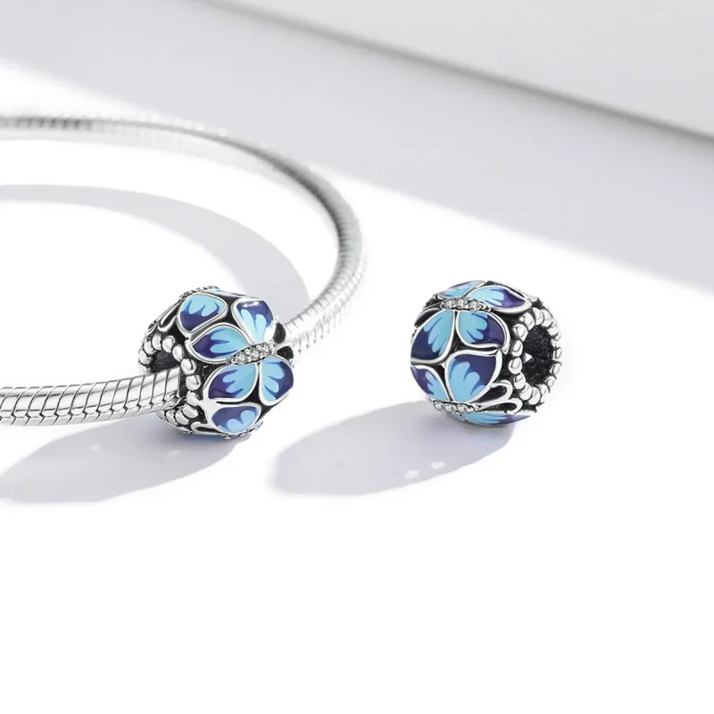 (image for) Pandora Style Retro Butterfly Charm - SCC1977 - View 4