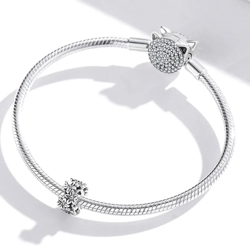 (image for) Pandora Style Retro Flowers Charm - SCC1938 - View 3