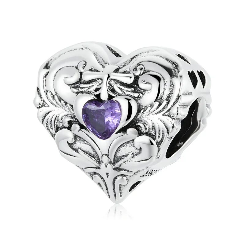 (image for) Pandora Style Retro Heart Charm - SCC2158