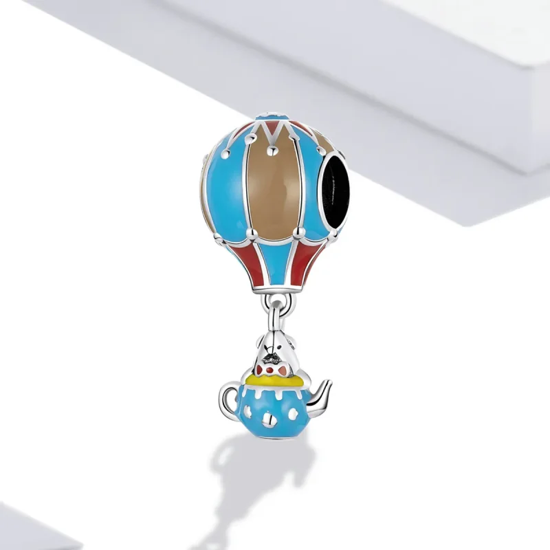(image for) Pandora Style Retro Hot Air Balloon Charm - BSC544 - View 2