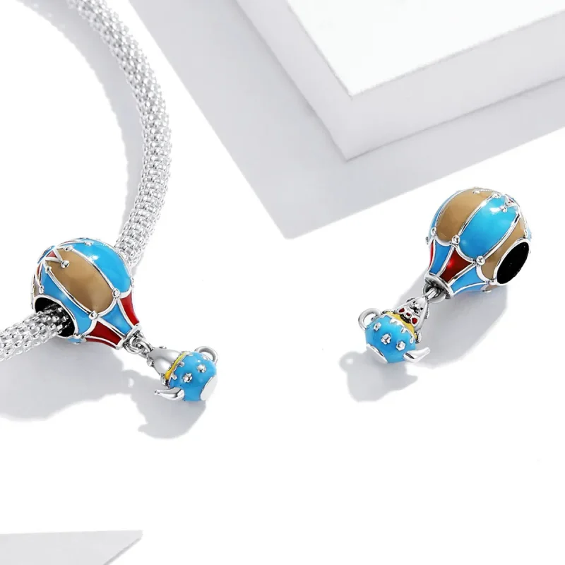 (image for) Pandora Style Retro Hot Air Balloon Charm - BSC544 - View 4