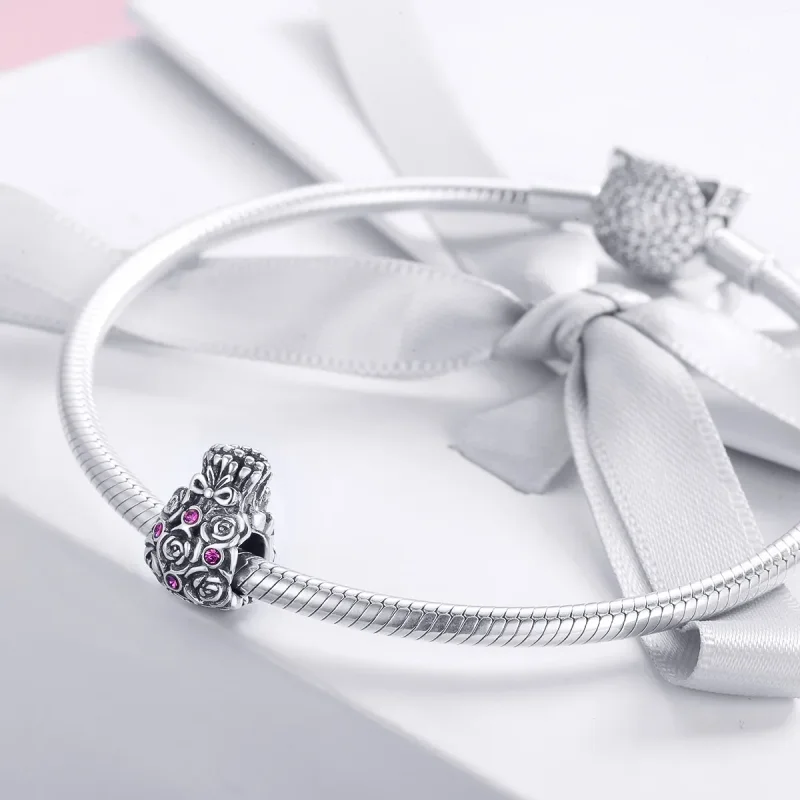 (image for) Pandora Style Rose Bag Charm - SCC962 - View 3