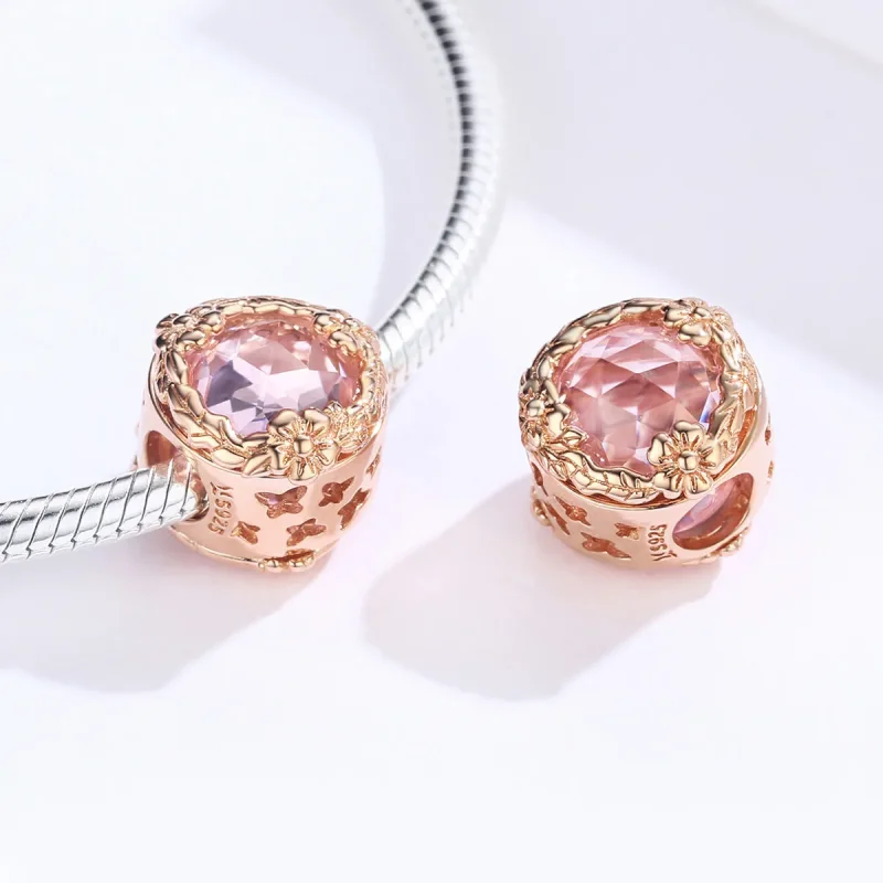 (image for) Pandora Style Rose Gold Autumn Scenery Charm - SCC1258 - View 4