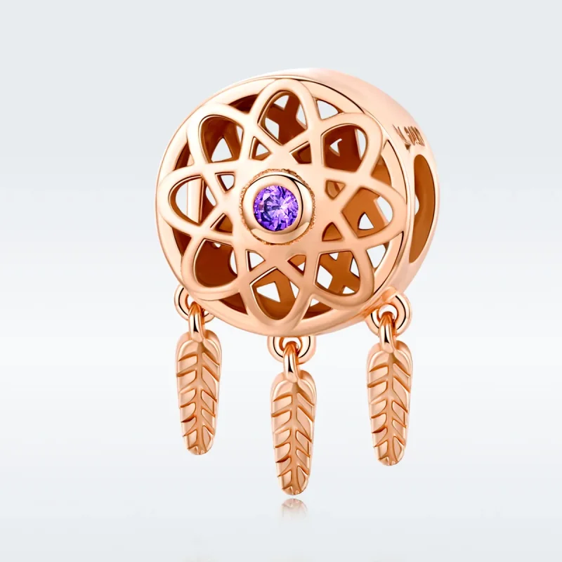 (image for) Pandora Style Rose Gold Dream Catcher Rose Gold Charm - SCC330-C - View 5