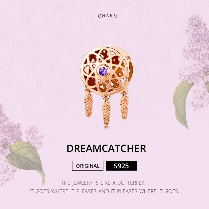 (image for) Pandora Style Rose Gold Dream Catcher Rose Gold Charm - SCC330-C - View 6
