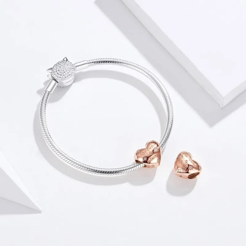 (image for) Pandora Style Rose Gold Forever & Always Charm - SCC1223 - View 3