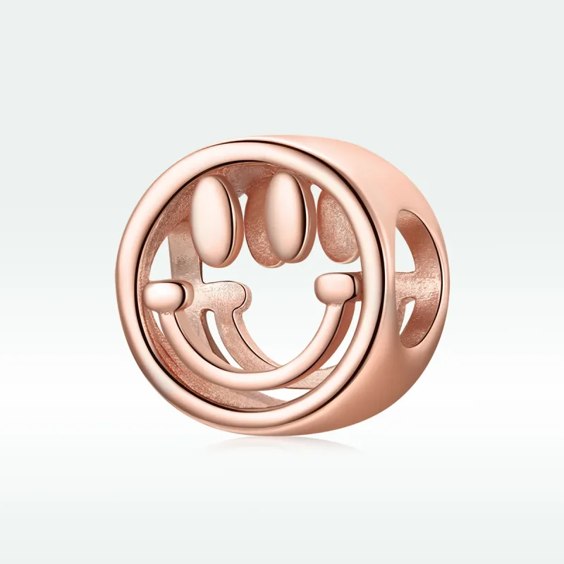 (image for) Pandora Style Rose Gold Lucky Smile Charm - SCC1787 - View 5