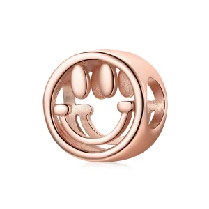 Pandora Style Rose Gold Lucky Smile Charm - SCC1787 (image for) Pandora Style Rose Gold Lucky Smile Charm - SCC1787