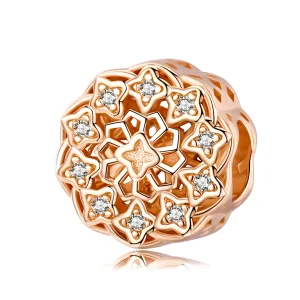 (image for) Pandora Style Rose Gold Rose Window Charm - SCC1279