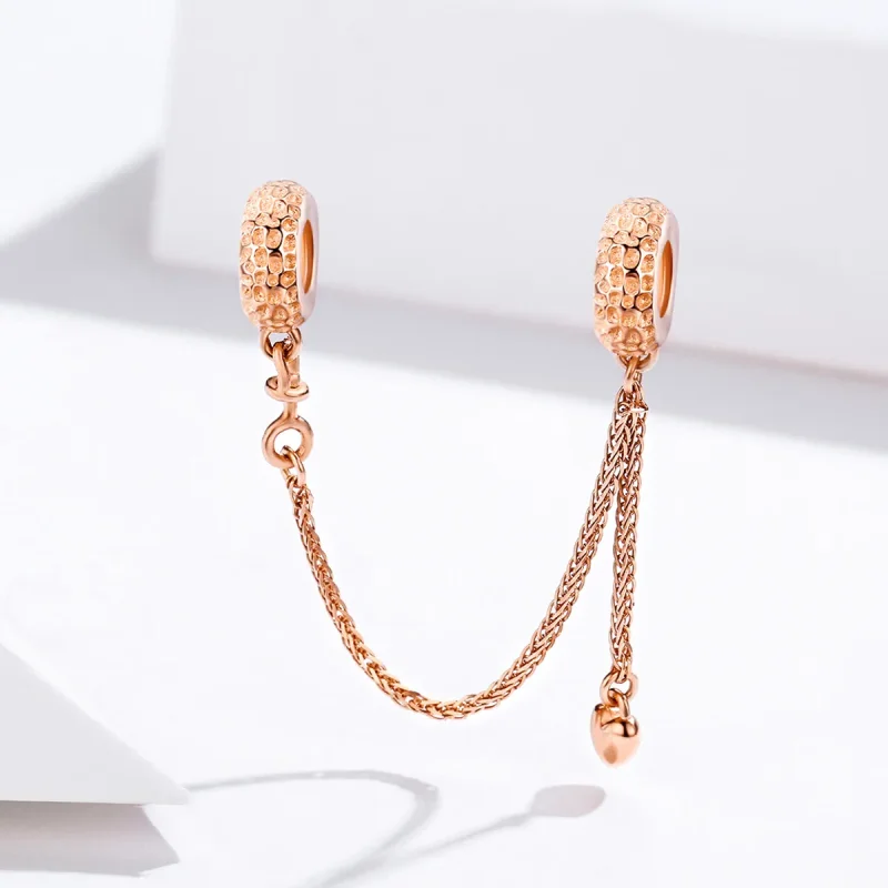 (image for) Pandora Style Rose Gold Safety Chain - SCC1112-C - View 3