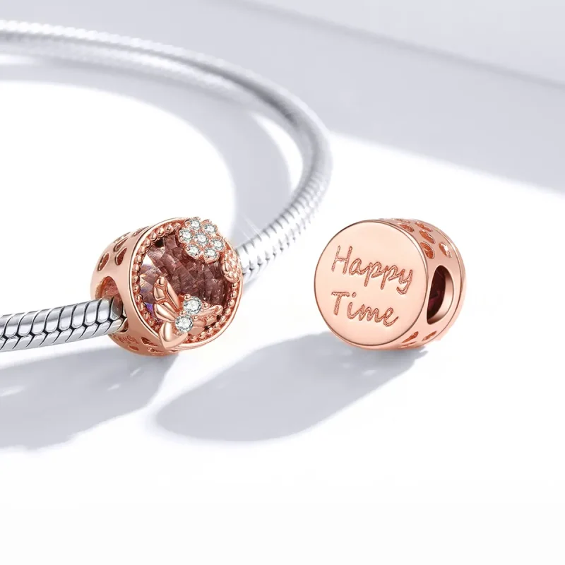 (image for) Pandora Style Rose Gold Secret Garden Charm - BSC389 - View 4