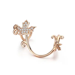 (image for) Pandora Style Rose Gold Slient Leaves Charm - SCC1254