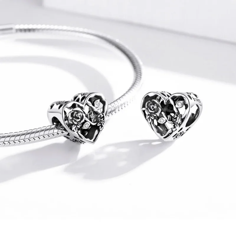 (image for) Pandora Style Rose Love Charm - BSC475 - View 4