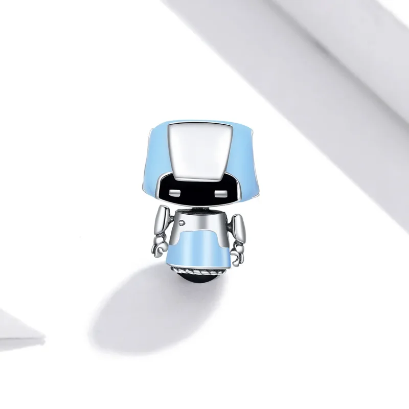 (image for) Pandora Style Sapphire Robot Charm - SCC1773 - View 2