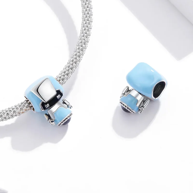 (image for) Pandora Style Sapphire Robot Charm - SCC1773 - View 3