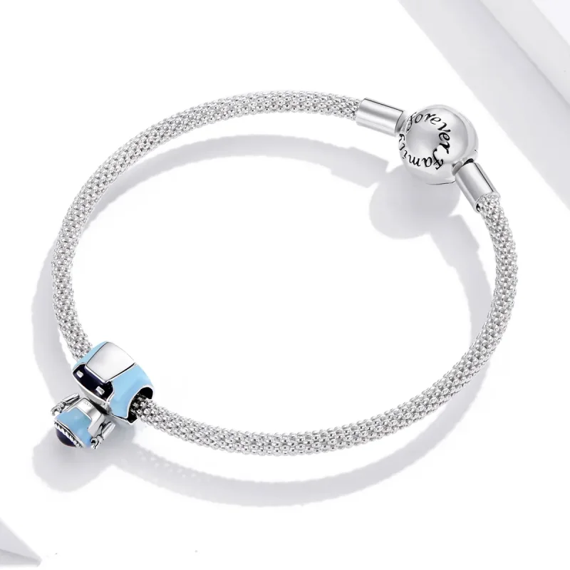 (image for) Pandora Style Sapphire Robot Charm - SCC1773 - View 4
